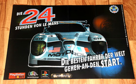 P&oacute;ster de colecci&oacute;n raro de Dino Crisis 1999/24 Horas de Le Mans Capcom Dreamcast PS1.