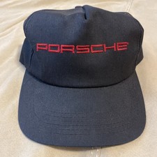 New Black Traditional Embroidered Porsche Racing Hat Cap made in USA One Size