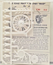 PRATT & WHITNEY WASP Radial Airplane Engine Plastic Model Kit Williams Bros NOS