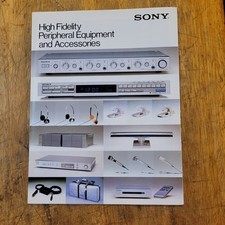 Sony High Fidelity Peripheral Equipment and Accessories Brochure Vintage