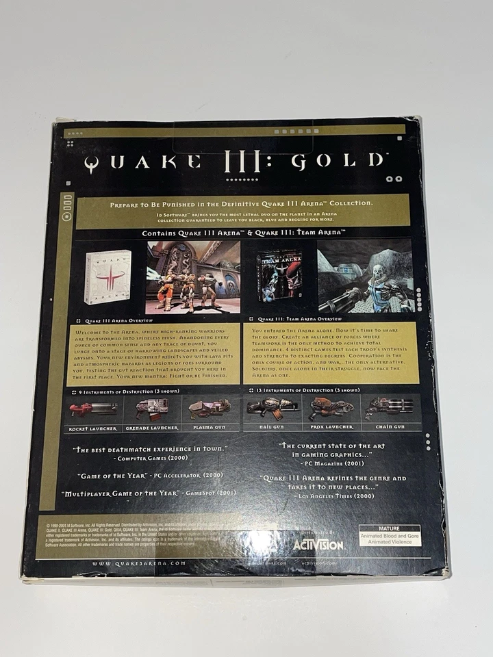 Quake III: Gold, 2001, Small Box, New & Sealed - Image 2 of 4