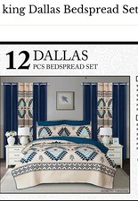 New 12 Piece Bedspread Set. Cowboy South Western Theme.