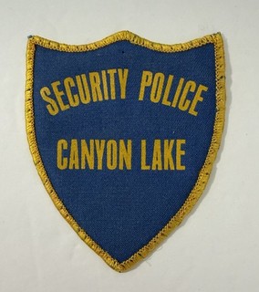 VINTAGE CALIFORNIA CANYON LAKE SECURITY POLICE PATCH RIVERSIDE COUNTY #D4