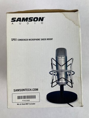 Samson SP01 Shock Mount Microphone Condenser, Silver