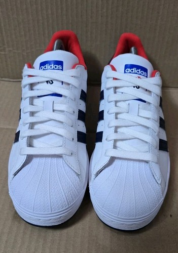 ZAPATILLAS ADIDAS TOP TEN VS SUPERSTAR TALLA UK 7.5 BLANCO ROJO Y AZUL MARINO EXCELENTES - Imagen 8 de 10