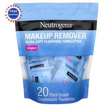 Makeup Remover Wipes Neutrogena Daily Single Face Cleansing Towelettes 20 ct