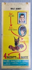 locandina poster AFFICHE  4 BASSOTTI PER 1 DANESE WALT DISNEY CULT USA 1967 W45