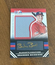 Branden Boissiere 2017 USA Baseball Gold Ink Auto Jersey #112 Nationals 7/44