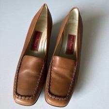 Vintage Cole Haan City Pumps Low Heel Shoes Women 8B Brown Loafer Made in Italy
