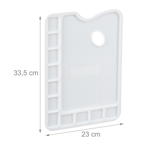 10 Paletas pintura rectangular Paleta mezclar pintura acrílica Mezclador óleos - Imagen 4 de 9