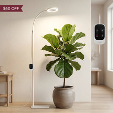 Full Spectrum LED Plant Light Auto Timer 6 Dimming Levels Grow Light for Plants