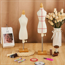 2 Sets Doll Dress Form Mini Female 1/4 Size Tailor Dressmaker Dummy Mannequins B