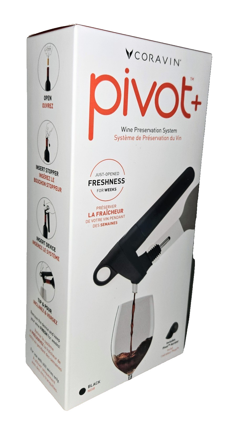 CORAVIN PIVOT+ WINE PRESERVATION SYSTEM - PRESERVE WINE FOR 4 WEEKS NIB! SEALED!