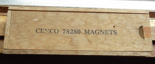 VINTAGE CENCO BAR MAGNETS IN WOODEN BOX FREE SHIPPING