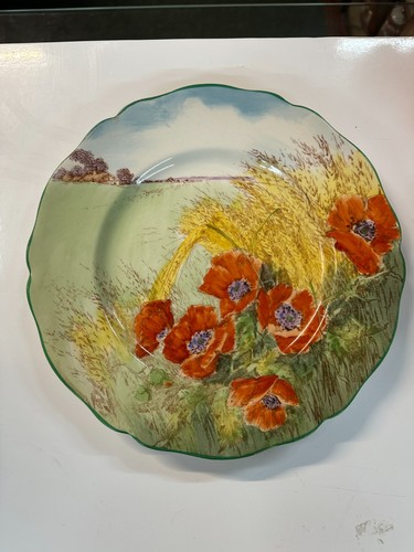 Royal Doulton Poppies in Cornfield Large Wall Plate D6312 Series Ware 10.5″ 26cm