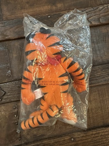 Vintage 1997 Tony the Tiger Plush Kelloggs Cereal Stuffed Animal Toy New In Bag - Picture 2 of 7