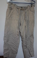 Talbot's Oatmeal Beige Linen Pants Sz 10