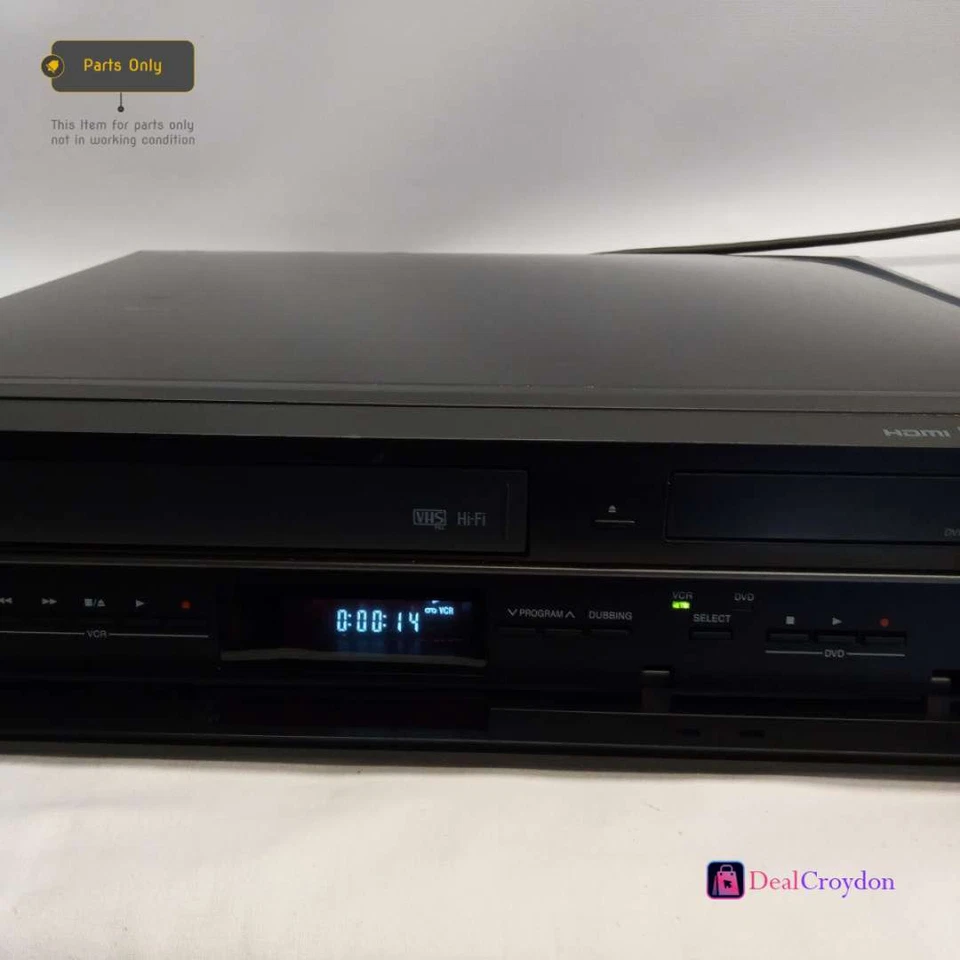 REPRODUCTOR GRABADORA DE VIDEO CASETE DVD TOSHIBA DVR20KB SIN CONTROL REMOTO REPUESTO Y REPARACIÓN Foto 3 de 4