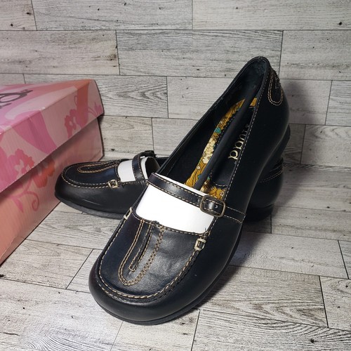 Mudd Andras Black Shoes size 6M Black Mary Jane Rubber Stud Sole New w/Box