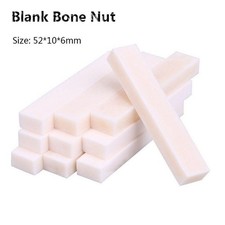 10pcs Blank Bone Nut 52x10x6mm Guitar Ukulele Luthier Saddle Bass DIY Builder