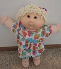 1990 Hasbro Cabbage Patch Birthday Kid In Handmade Cupcake Outfit W/Bows, EUC