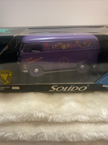 Solido Prestige VW Combi Tole 1/18 Metal Diecast, Flower Powered