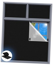 out Curtains for Bedroom, 100" x 58" Portable Out Blinds 58"W x 100"H Black