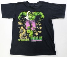 Rare VTG SSI The Incredible Hulk Marvel Comics 1990 T Shirt 90s Black Youth SZ L