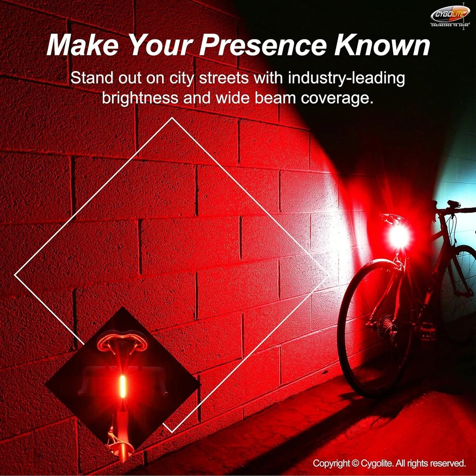 Cygolite Hotrod 120 Lumen Bicycle Tail Light Models-Night & Daytime Mod-Compact - Image 3 of 4