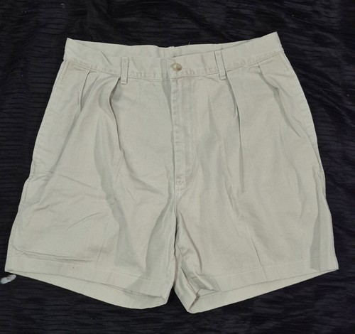 Polo Ralph Lauren, Vintage Polo Ralph Lauren Shorts Made In USA Mens 34 Fits 32 Tan Pleated Chino