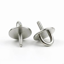 304 Stainless Steel Round Pad Eye Plate with Washer   Marine Hammock Eye Plate 