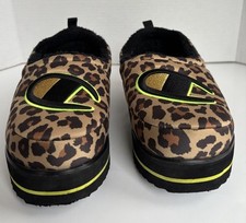 Champion Hot Stuff Platform Leopard Print Slipper Shoes Womens Size 8