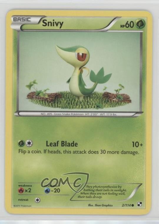 Snivy Pokemon Black & White Base Set #2