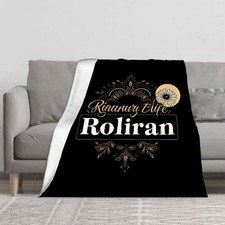 Elegant Floral Motif Flannel Blanket - Soft Cozy and Warm for Sofa Travel Bed