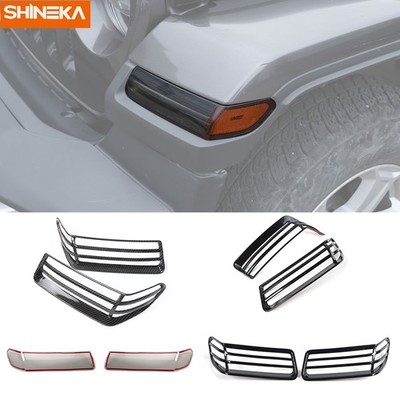 For Jeep Wrangler JL JT 2018+ Front Fender Eyebrow Light Frame Panel Decor Cover