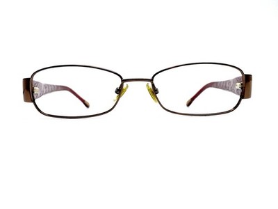 Fossil Burgundy Copper Rectangle Oval Glasses Lexie 065T 51 16 130