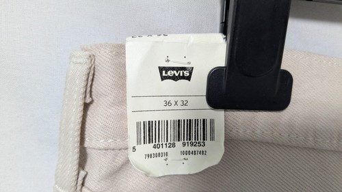 Levis Mens 501 '93 Straight Cut Beige Denim Jeans W36 L32 New BNWT - Picture 8 of 8