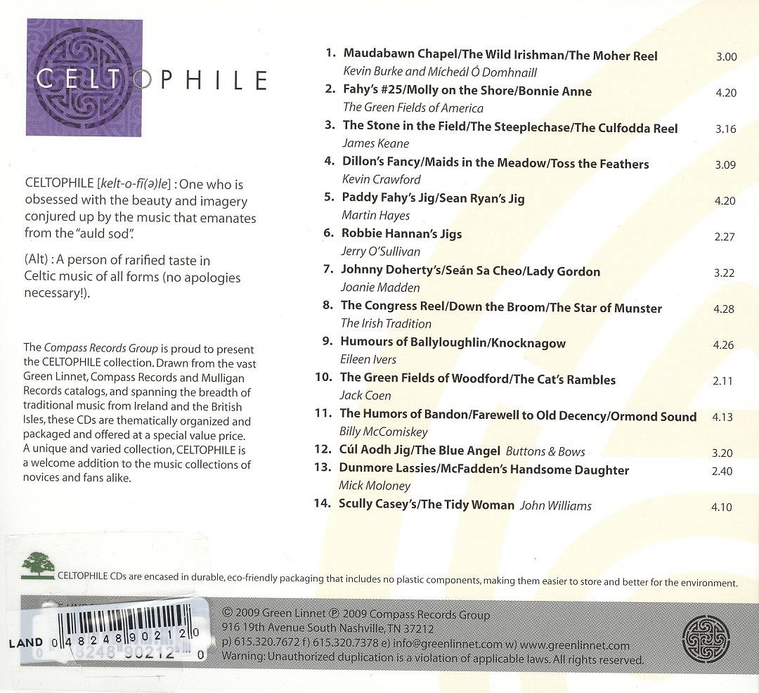 VARIOUS ARTISTS JIGS AND REELS: THE DANCE MUSIC OF IRELAND NEW CD