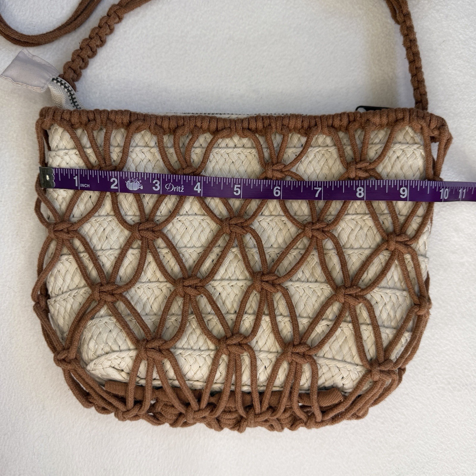 Universal Thread Straw Wicker Crossbody Macrame N… - image 5