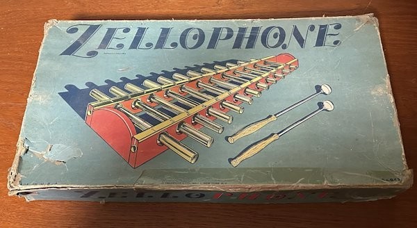 VINTAGE ZELLOPHONE WITH BOX, 1920'S TO 1930'S ERA