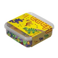 Hama Perlen 8742 Box Dinosaurier Mit Ca. 600 Bunten Maxi BüGelperlen Mit Durchme
