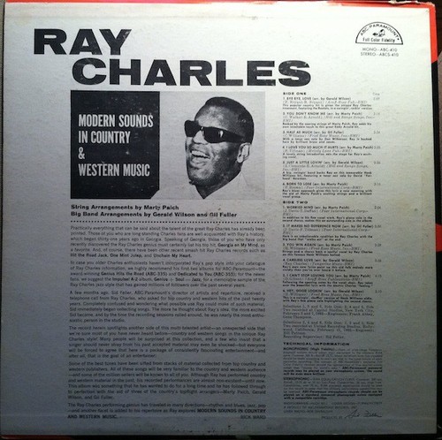 Ray Charles, Modern Sounds In Country And Western Music, (LP, Album, Mono), VG, - Picture 2 of 4