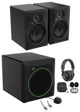 Pair Mackie CR8BT 8" Studio Monitors w/Bluetooth/Tone Control 8" Sub Headphones