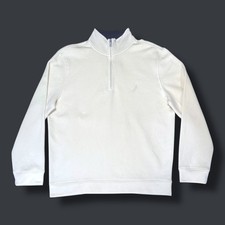 Nautica 1/4 Zip Pullover White Beige Sweater Men's Size XL New with Tag