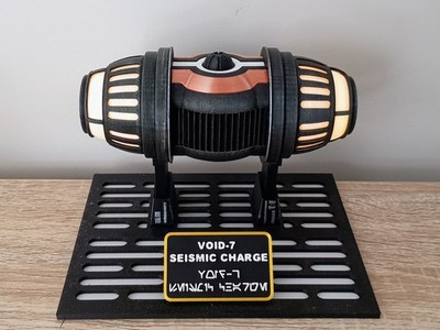 Void-7 Seismic Charge Prop w/ RGB LED Puck   Star Wars Display   Copper Edition