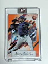 Corbin Burnes 2025 Topps Pristine Encased Orange Refractor /25 Diamondbacks