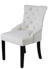 Sedia imbottita con anello sedia da pranzo beige poltrona retrò sedia sedia cucina loft