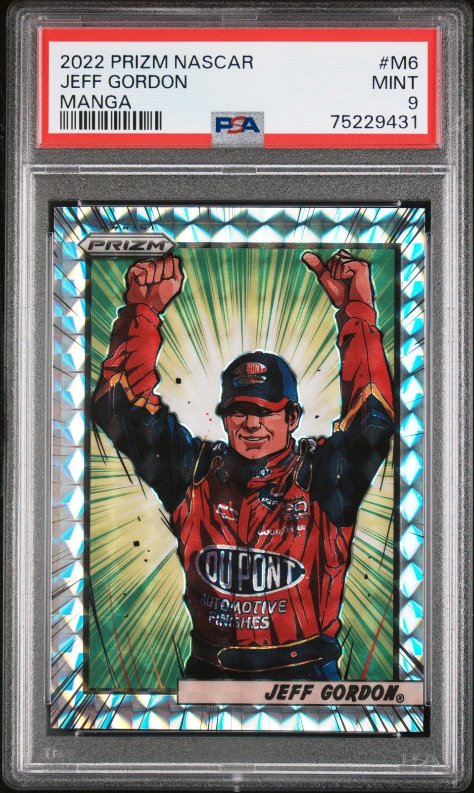 2022 Panini Prizm NASCAR | Jeff Gordon #M6 Manga Racing | PSA 9 MINT