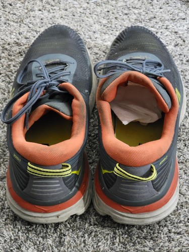 Hoka One One Bondi 7 Mens Running Shoes Turbulence Chilli Mens 11 Lace Up Grey - Picture 7 of 18