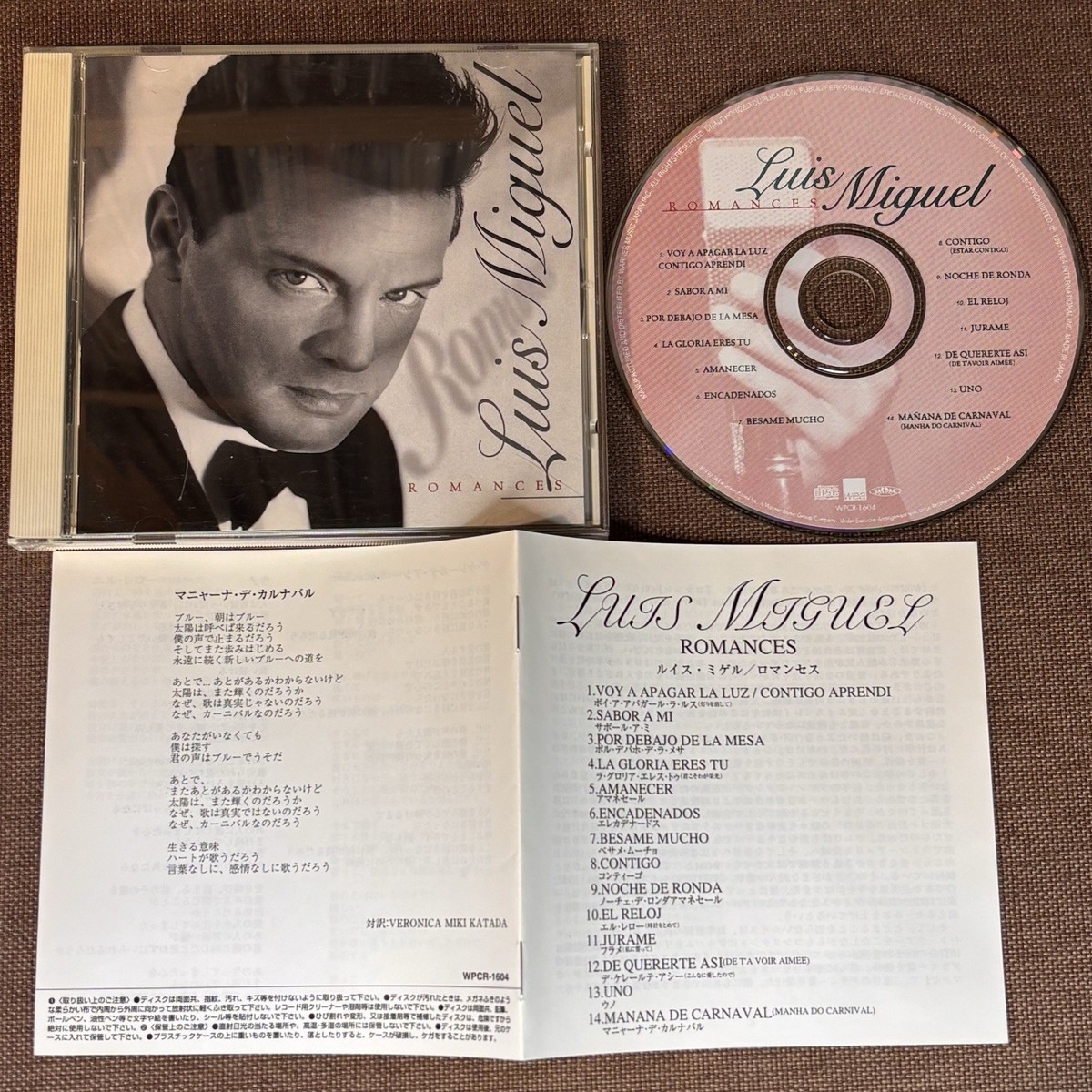 LUIS MIGUEL Romances JAPAN CD WPCR-1604 w/ JAPANESE BOOKLET 1997
